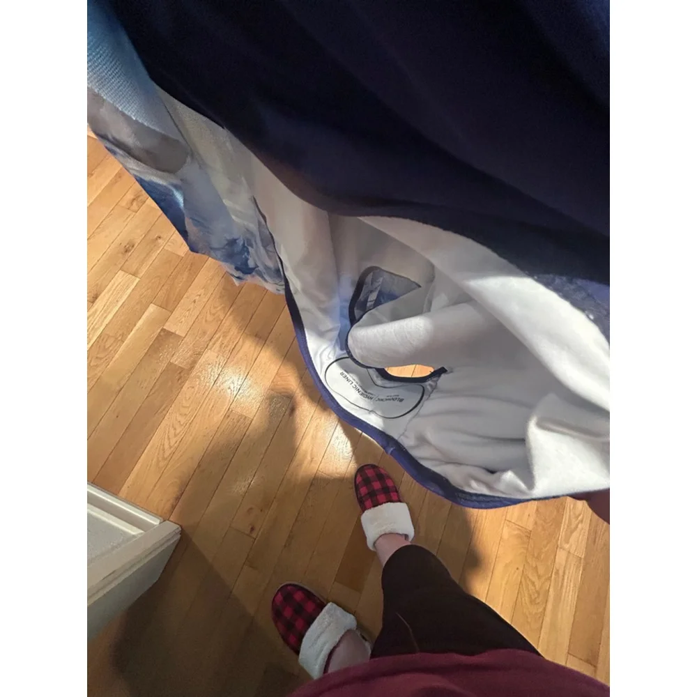 Women's BLOOMCHIC Plus Size 28 Blue White Tie-Dye One Piece Swimsuit - Picture 7 of 7